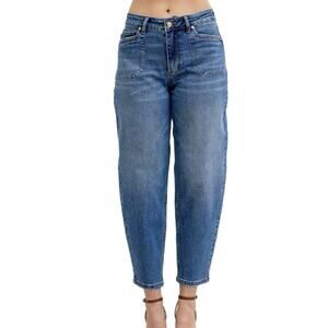 Judy Blue Barrel Fit Women's Size 13/31 Jeans Med Wash High Waist JB881012